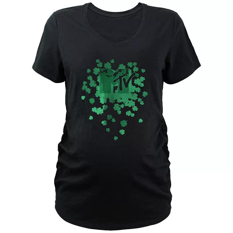 Maternity MTV Shamrocks Logo Graphic Tee, Womens Product Image