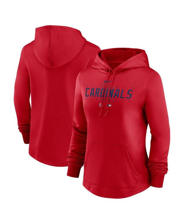 Womens Nike Red St. Louis Cardinals Authentic Collection Pregame Performance Pullover Hoodie Product Image