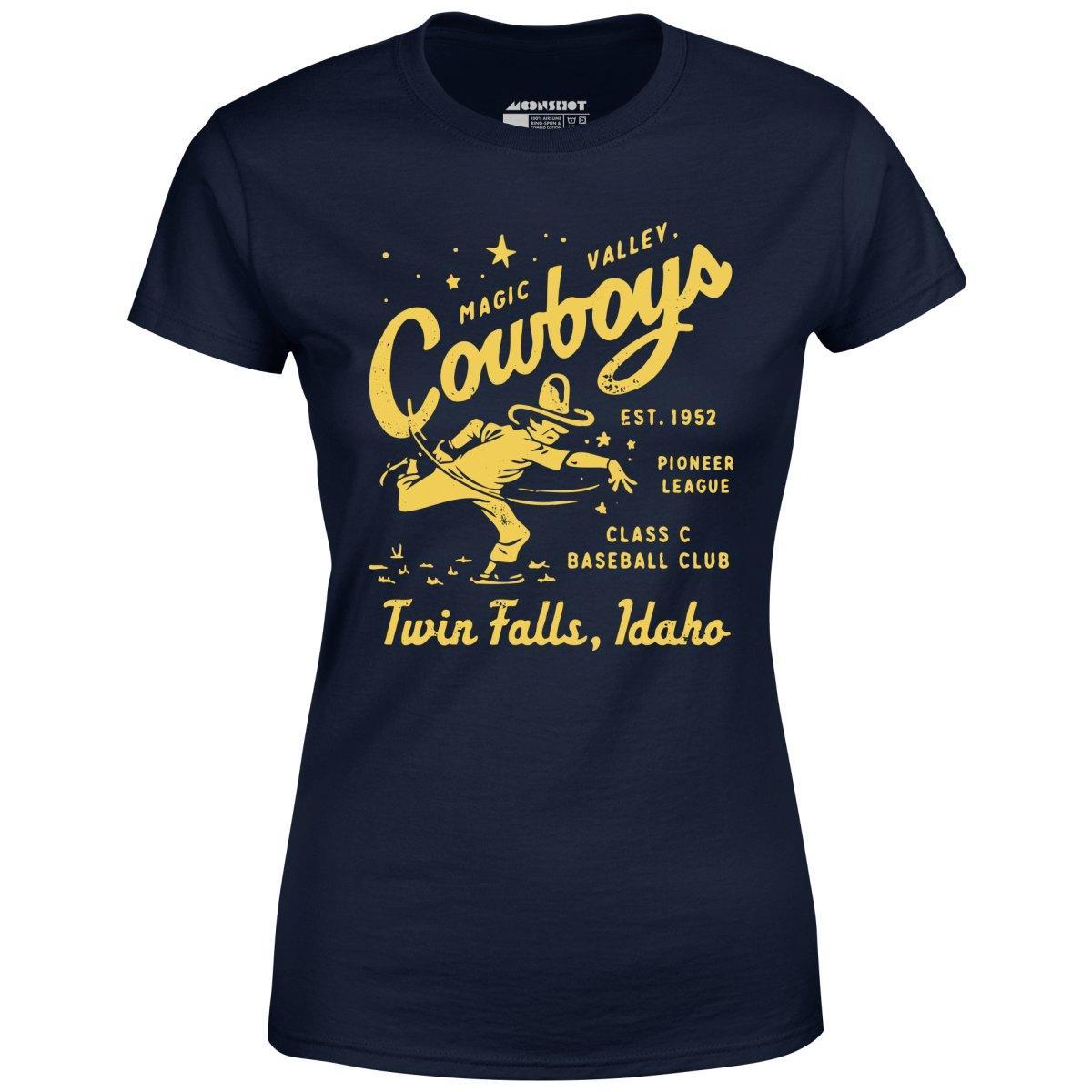 Twin Falls Magic Valley Cowboys - Idaho - Vintage Defunct Baseball Teams - Women's T-Shirt Female Product Image