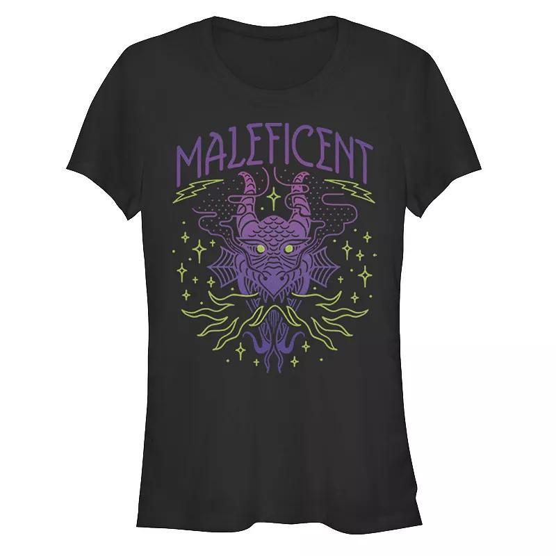 Disneys Sleeping Beauty Maleficent Womens Dragons Poster Tee, Girls Product Image