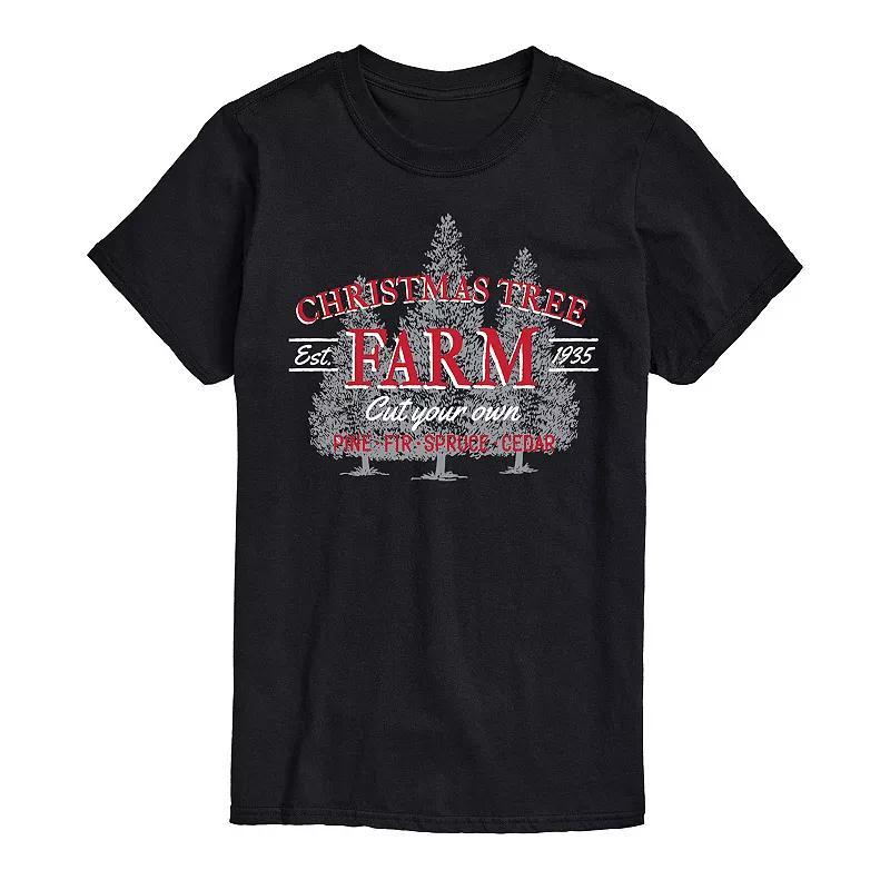 Mens Christmas Tree Farm Sign Tee Product Image