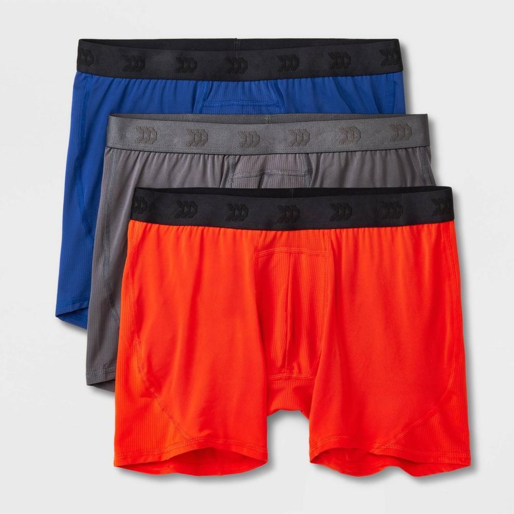 Mens Jersey Mesh Performance Boxer Briefs 3pk - All In Motion /Indigo/Red L Product Image