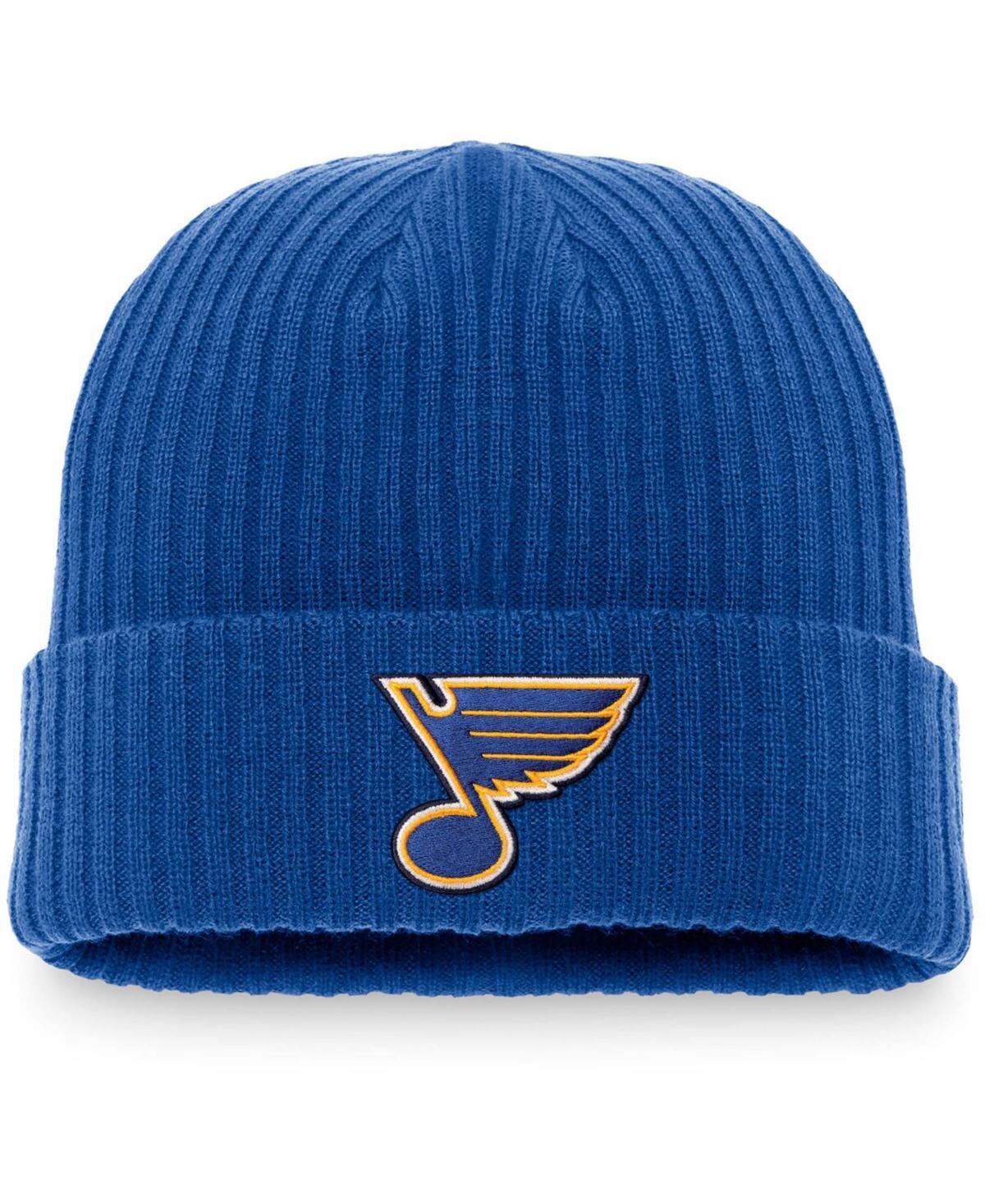 Mens Blue St. Louis Blues Core Primary Logo Cuffed Knit Hat Product Image