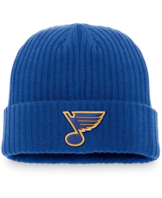 Mens Blue St. Louis Blues Core Primary Logo Cuffed Knit Hat Product Image