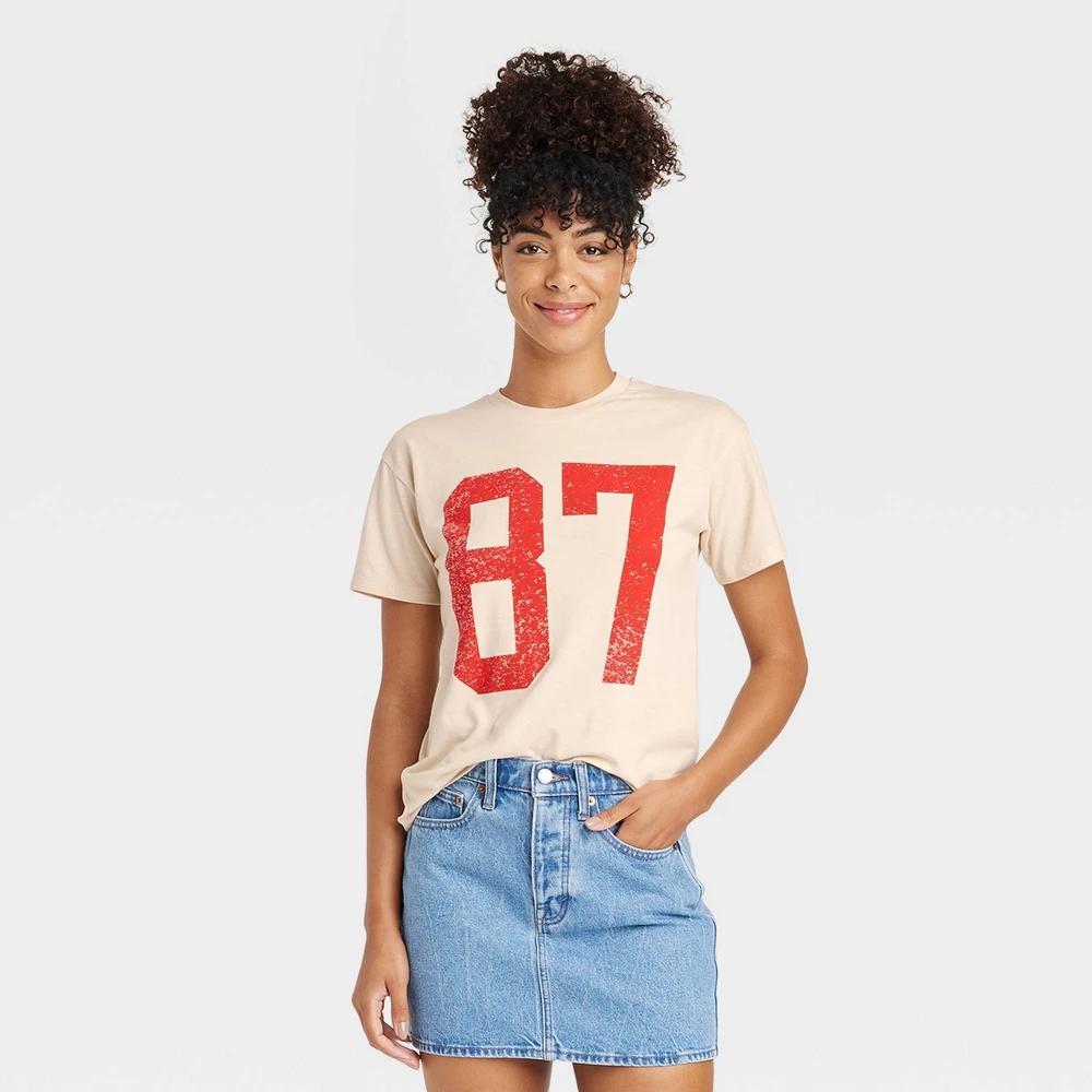 Womens Number 87 Short Sleeve Graphic T-Shirt Product Image