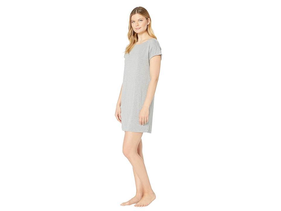 Hanro Natural Elegance Short Sleeve Gown (Grey Melange) Women's Pajama Product Image