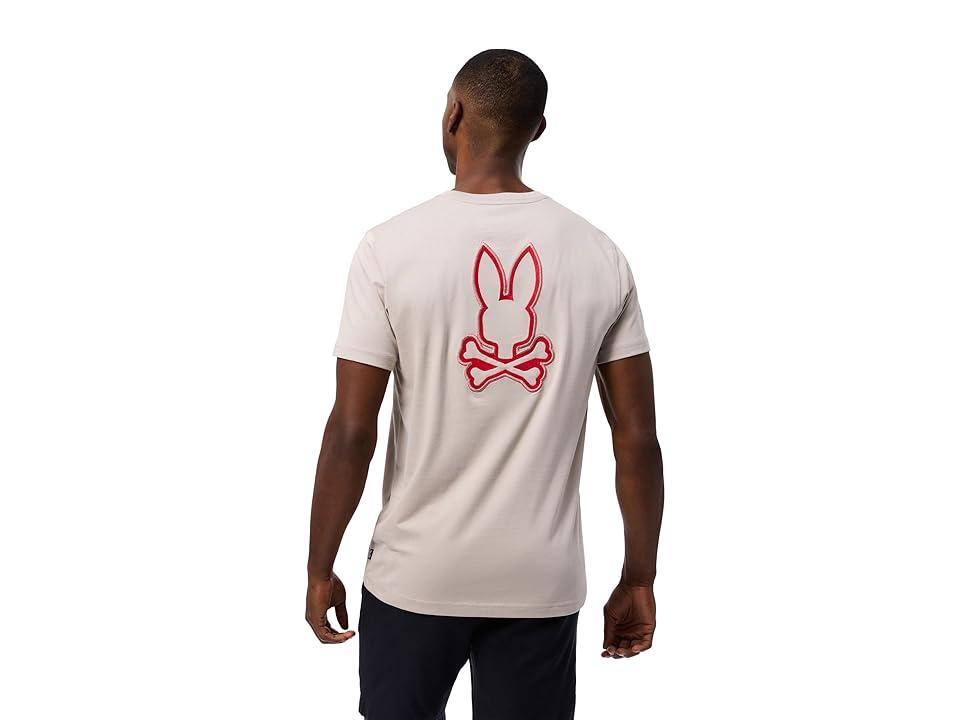 Psycho Bunny Walter Back Graphic Tee (Oyster) Men's T Shirt Product Image