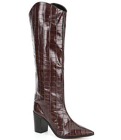 Schutz Maryana Pointed Toe Block Heel Knee High Boot Product Image