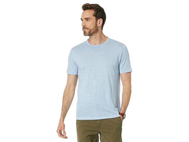 Vince Linen Short Sleeve Crew (Moonmist) Men's T Shirt Product Image