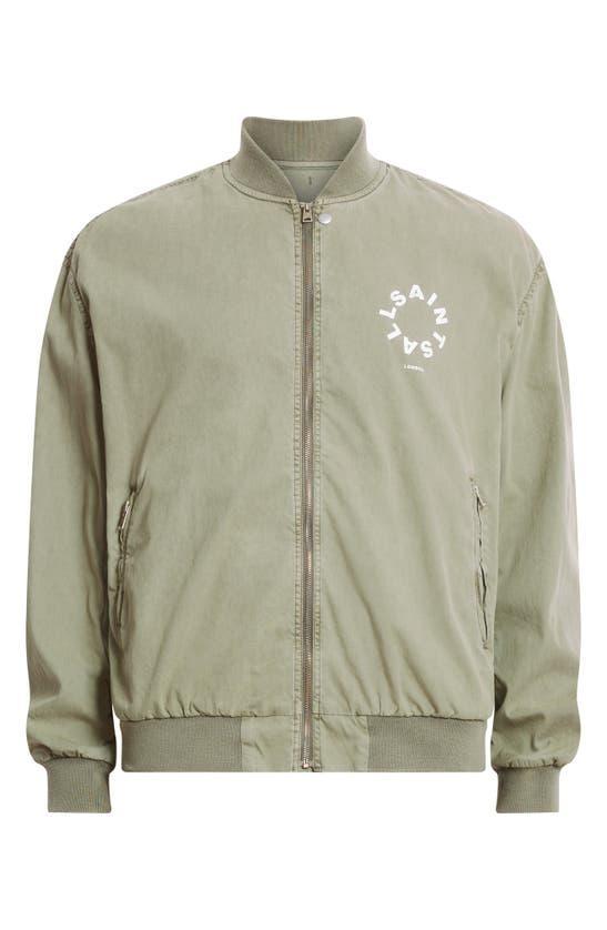 Tierra Faded Overized Bomber Jacket In Herb Green Product Image