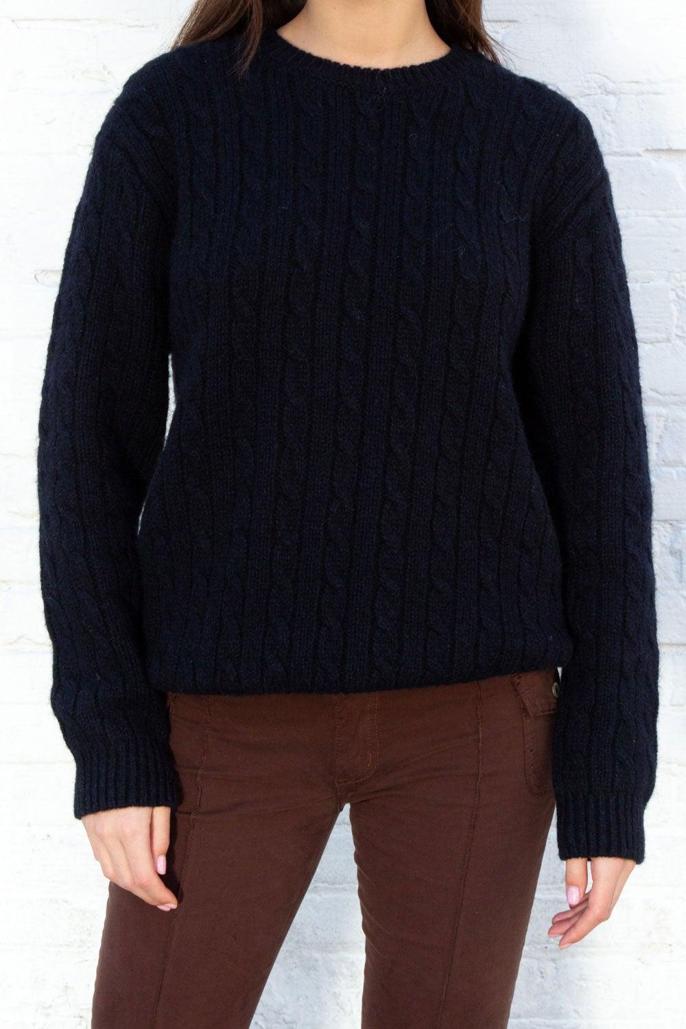 Winona Heavy Wool Cable Knit Sweater Product Image