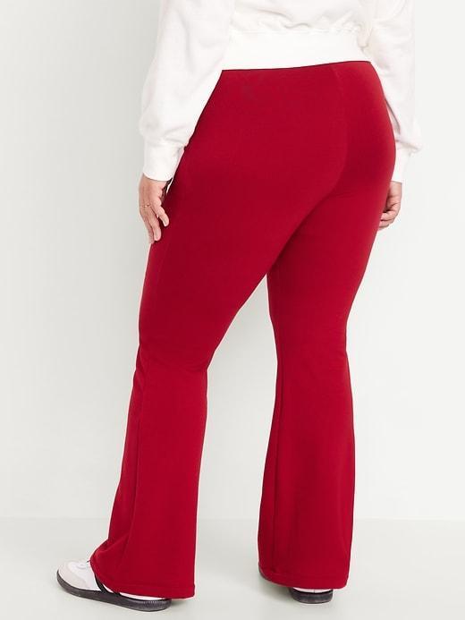 High-Waisted Fleece-Lined Flare Leggings Product Image