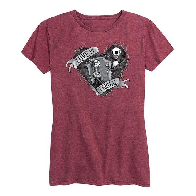 Disneys The Nightmare Before Christmas Womens Jack And Sally Love Graphic Tee Product Image