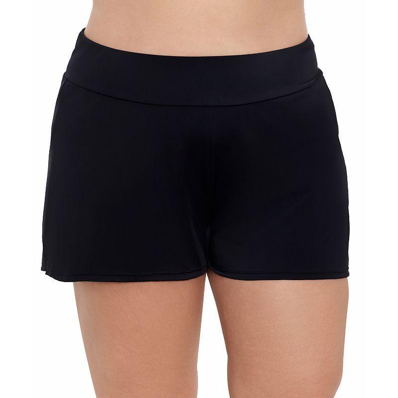 Plus Size Bal Harbour Tummy Control Swim Shorts, Womens Product Image