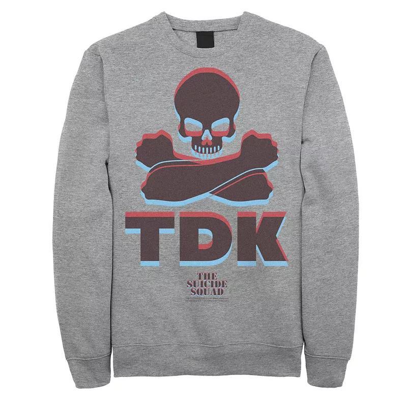 Mens The Suicide Squad TDK 3D Logo Sweatshirt, Boys Athletic Grey Product Image