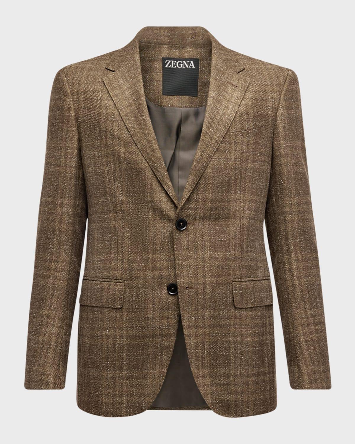 Mens Wool-Blend Mixed Plaid Sport Coat Product Image