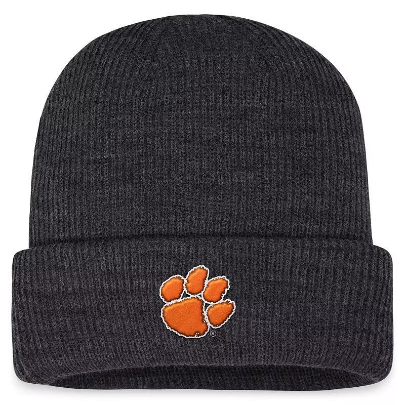 Mens Top of the World Charcoal Clemson Tigers Sheer Cuffed Knit Hat Product Image