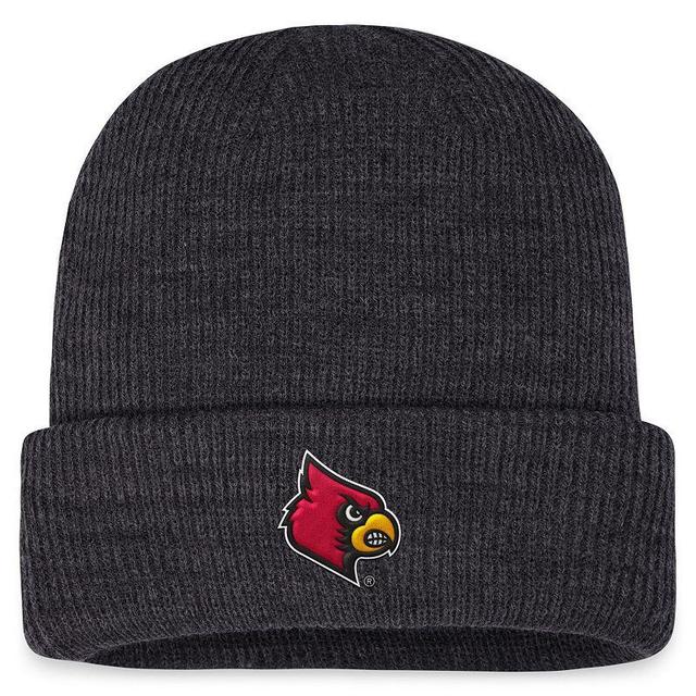 Mens Top of the World Charcoal Louisville Cardinals Sheer Cuffed Knit Hat Product Image