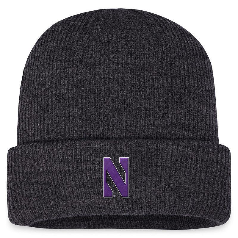 Mens Top of the World Charcoal Northwestern Wildcats Sheer Cuffed Knit Hat Product Image