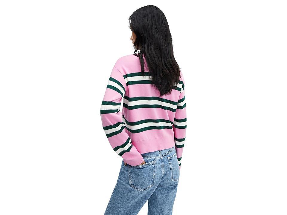 MANGO - Striped polo neck sweater - M - Women Product Image