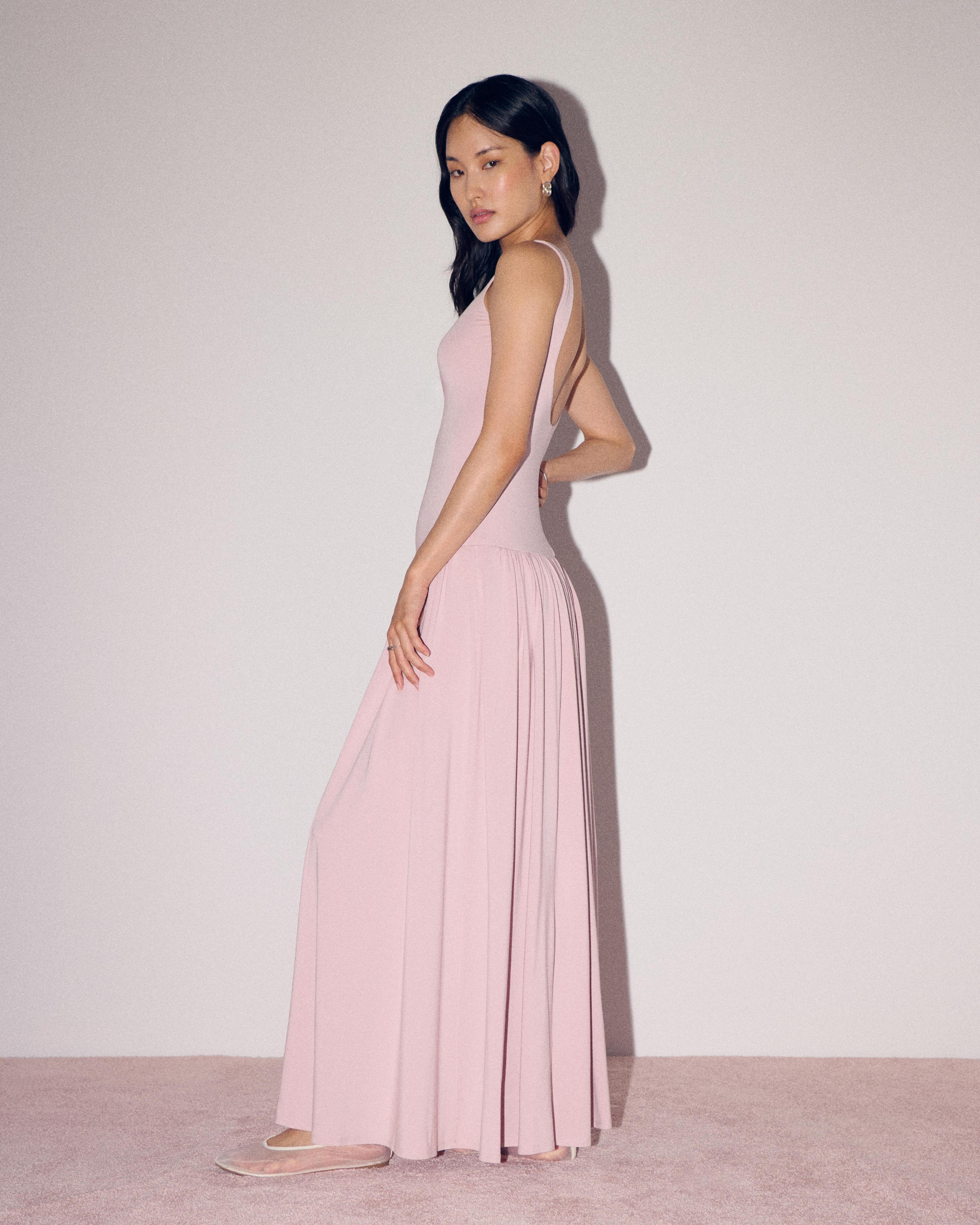 Knit Drop-Waist Maxi Dress Product Image