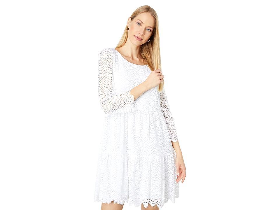 Lilly Pulitzer Geanna Dress (Resort Scalloped Shell Lace) Women's Clothing Product Image