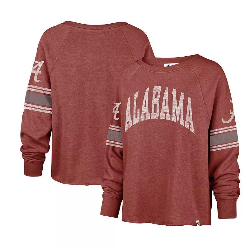 Womens 47 Crimson Alabama Crimson Tide Allie Modest Raglan Long Sleeve Cropped T-Shirt Product Image