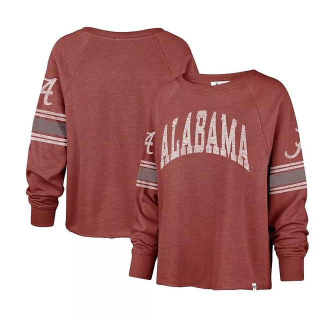 Womens 47 Crimson Alabama Crimson Tide Allie Modest Raglan Long Sleeve Cropped T-Shirt Product Image