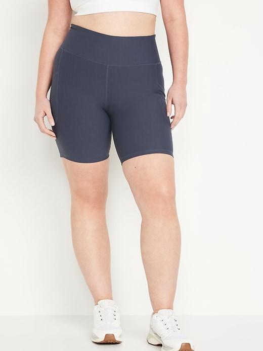 High-Waisted PowerSoft Biker Shorts -- 8-inch inseam Product Image