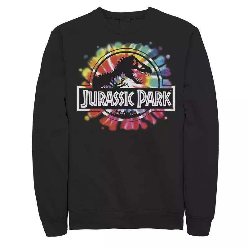 Mens Jurassic Park Classic Logo Tie Dye Fleece Pullover Product Image