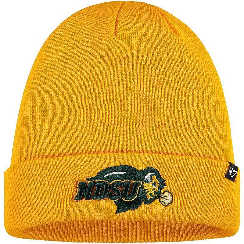 Mens 47 Gold NDSU Bison Raised Cuffed Knit Hat Product Image