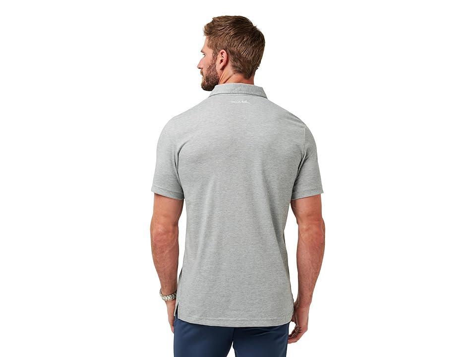 TravisMathew Boston Red Sox The Zinna Polo (Heather Grey) Men's Short Sleeve Knit Product Image