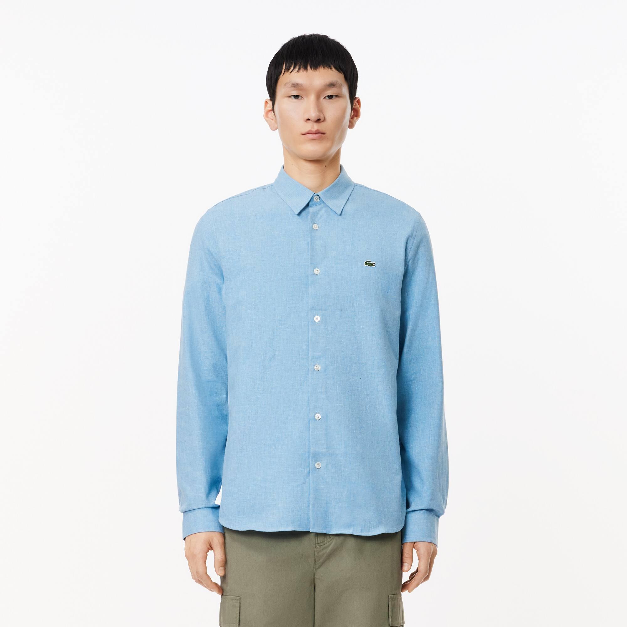 Slim Fit Cotton Chambray Shirt Product Image