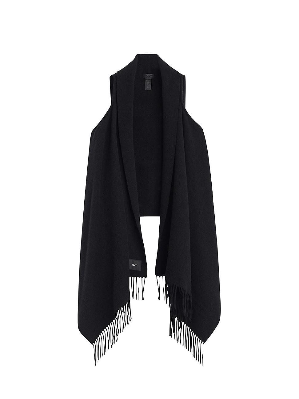 Womens Addison Fringed Wool Shawl Product Image