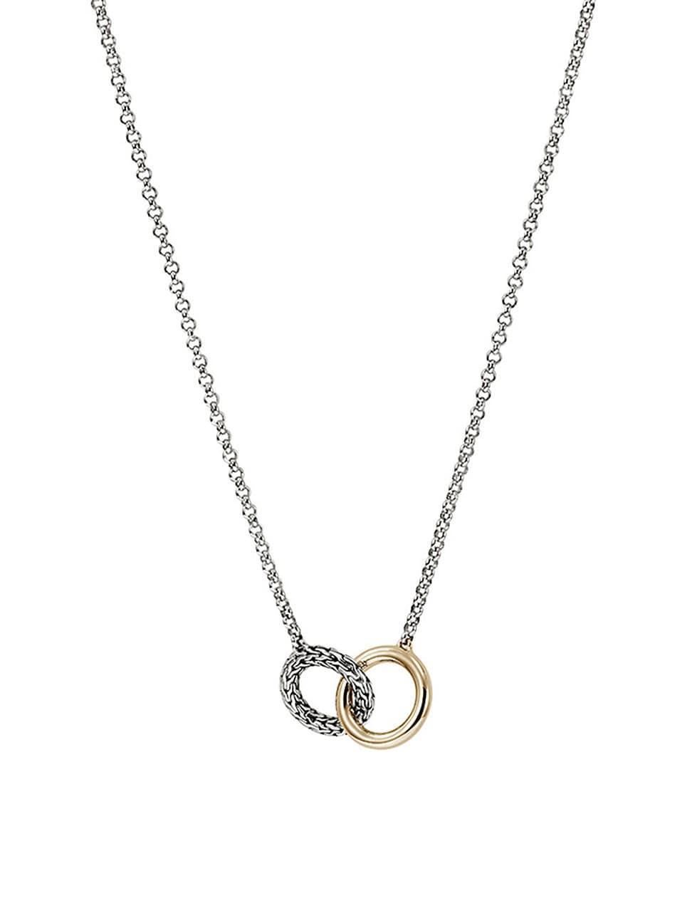 Womens JH Essentials 14K Yellow Gold & Sterling Silver Linked Necklace Product Image