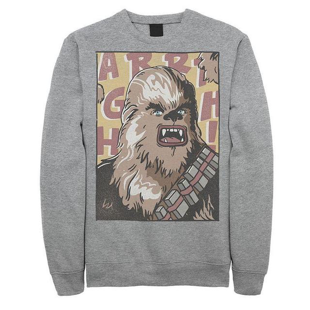 Mens Star Wars Chewbacca Comic Book Sweatshirt Athletic Grey Product Image