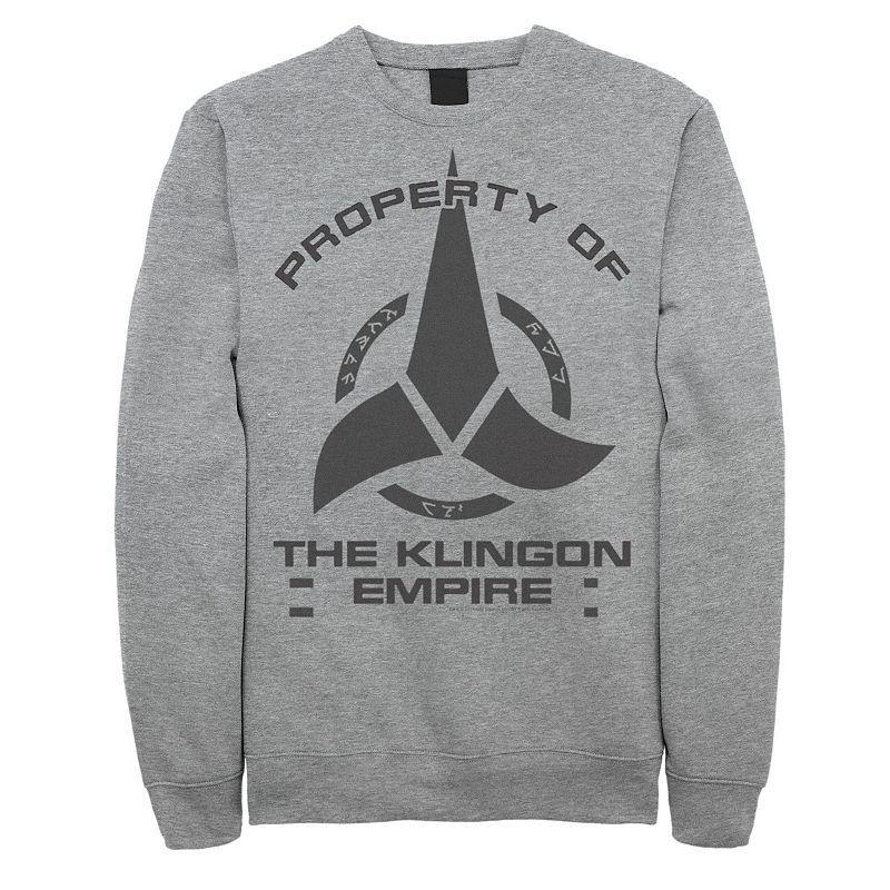 Mens Star Trek: Discovery The Klingon Empire Badge Sweatshirt Athletic Grey Product Image