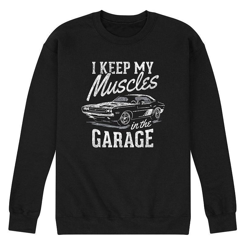 Mens I Keep My Muscles In The Garage Graphic Sweatshirt Product Image