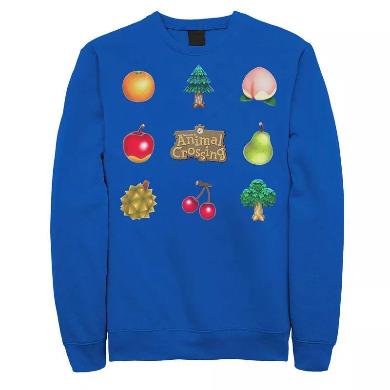 Mens Animal Crossing Items Found Title Logo Sweatshirt Med Blue Product Image