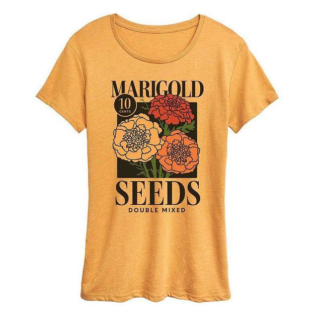 Womens Marigold Seeds Graphic Tee, Girls Product Image