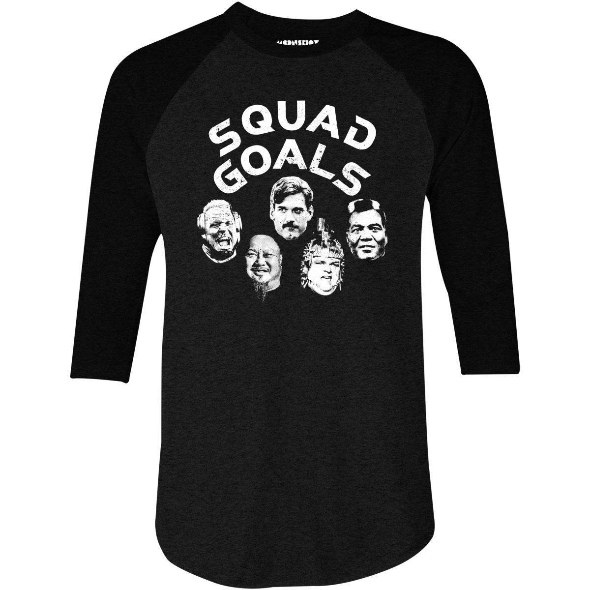 Squad Goals - Running Man Stalkers - 3/4 Sleeve Raglan T-Shirt Male Product Image