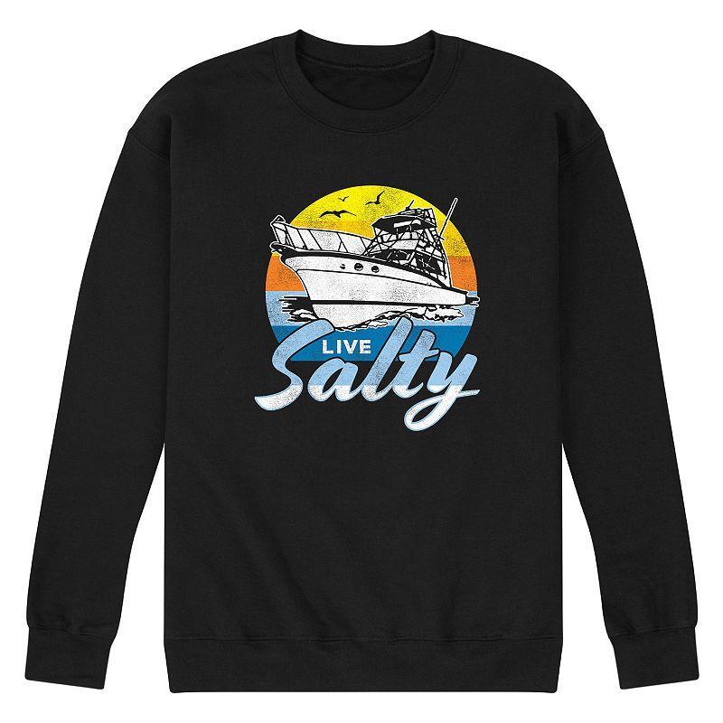 Mens Live Salty Fleece Sweatshirt Black Product Image