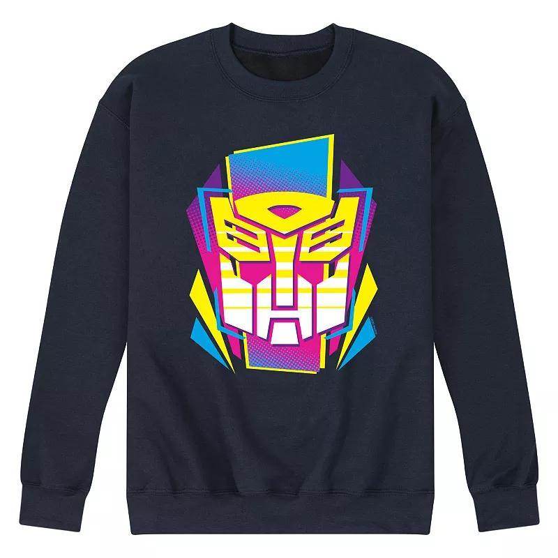 Mens Transformers Halftone Icon Autobot Fleece Sweatshirt Blue Product Image