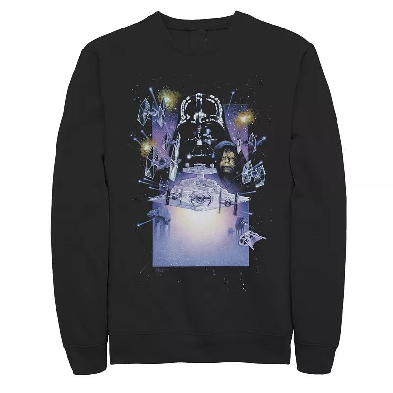 Mens Star Wars Darth Vader Emperor Palpatine Galaxy Poster Sweatshirt Product Image