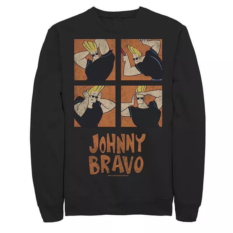 Mens Cartoon Network Johnny Bravo Box Up Hairdo Sweatshirt Athletic Grey Product Image