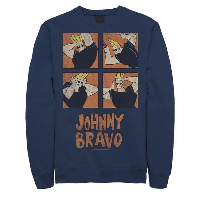 Mens Cartoon Network Johnny Bravo Box Up Hairdo Sweatshirt Med Grey Product Image