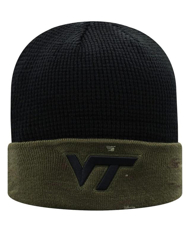 Mens Top of The World Olive Virginia Tech Hokies Oht Military-Inspired Appreciation Skully Cuffed Knit Hat - Olive Product Image