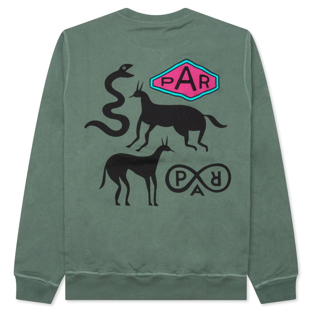 Snaked by a Horse Crewneck Sweatshirt - Pine Green Male Product Image