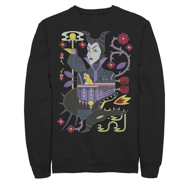 Mens Disney Sleeping Beauty Maleficent Playing Card Sweatshirt Product Image