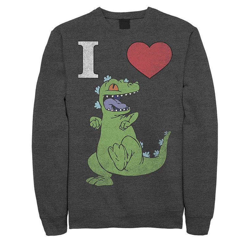 Mens Nickelodeon RugRats I Love Reptar Sweatshirt Dark Grey Product Image